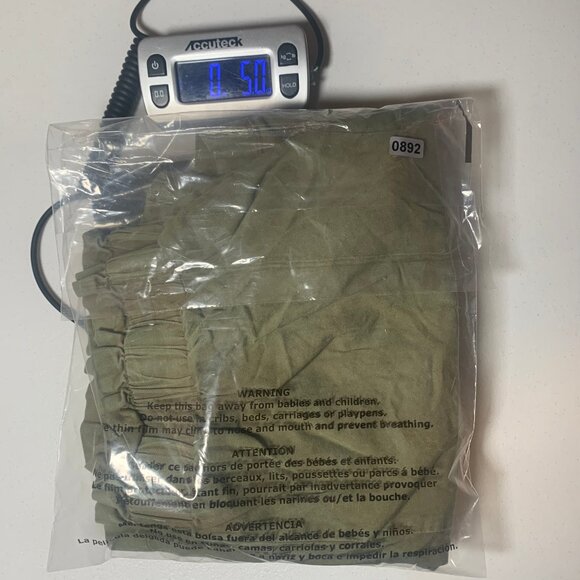 JANE AND DELANCEY WOMENS SMALL PAPER BAG SHORTS OLIVE ARMY GREEN CARGO - Picture 15 of 15